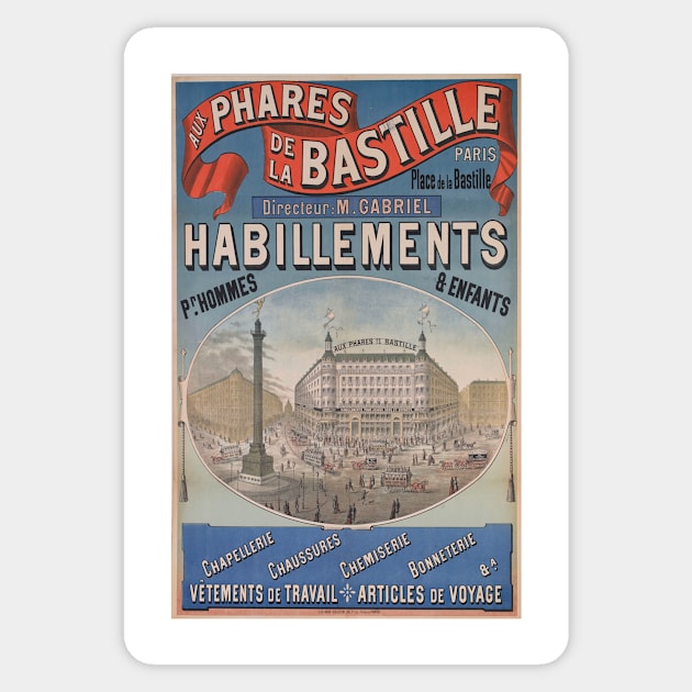 Affiche Aux phares de la bastille Sticker by Cartsandra B